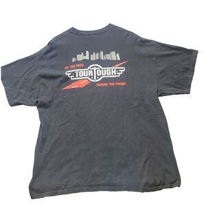 Tour Tough Shirt Adult 2XL Black On‎ The Road Around The World Streetwear Mens